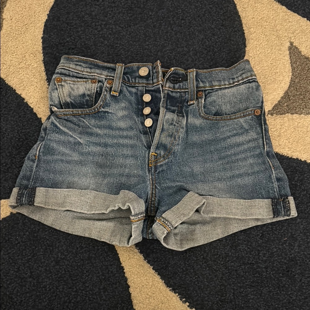 Levi’s high rise denim shorts